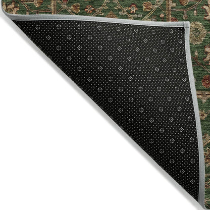 LOOMLAN Rugs Zara Green Washable Indoor-Outdoor Rug
