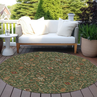 LOOMLAN Rugs Zara Green Washable Indoor-Outdoor Rug