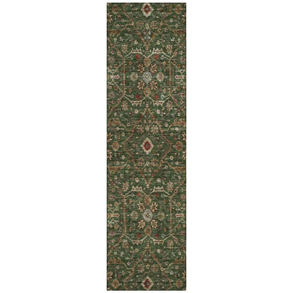 LOOMLAN Rugs Zara Green Washable Indoor-Outdoor Rug