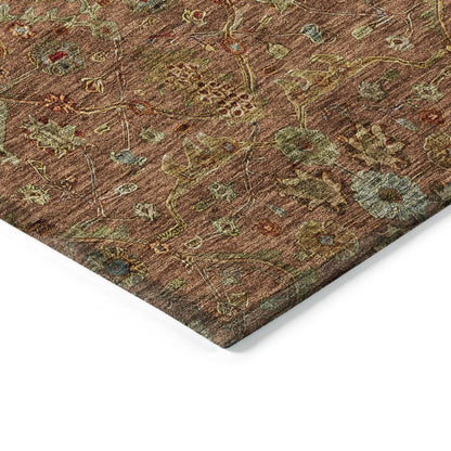 LOOMLAN Rugs Zara Orange Washable Indoor-Outdoor Rug