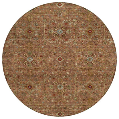 LOOMLAN Rugs Zara Orange Washable Indoor-Outdoor Rug