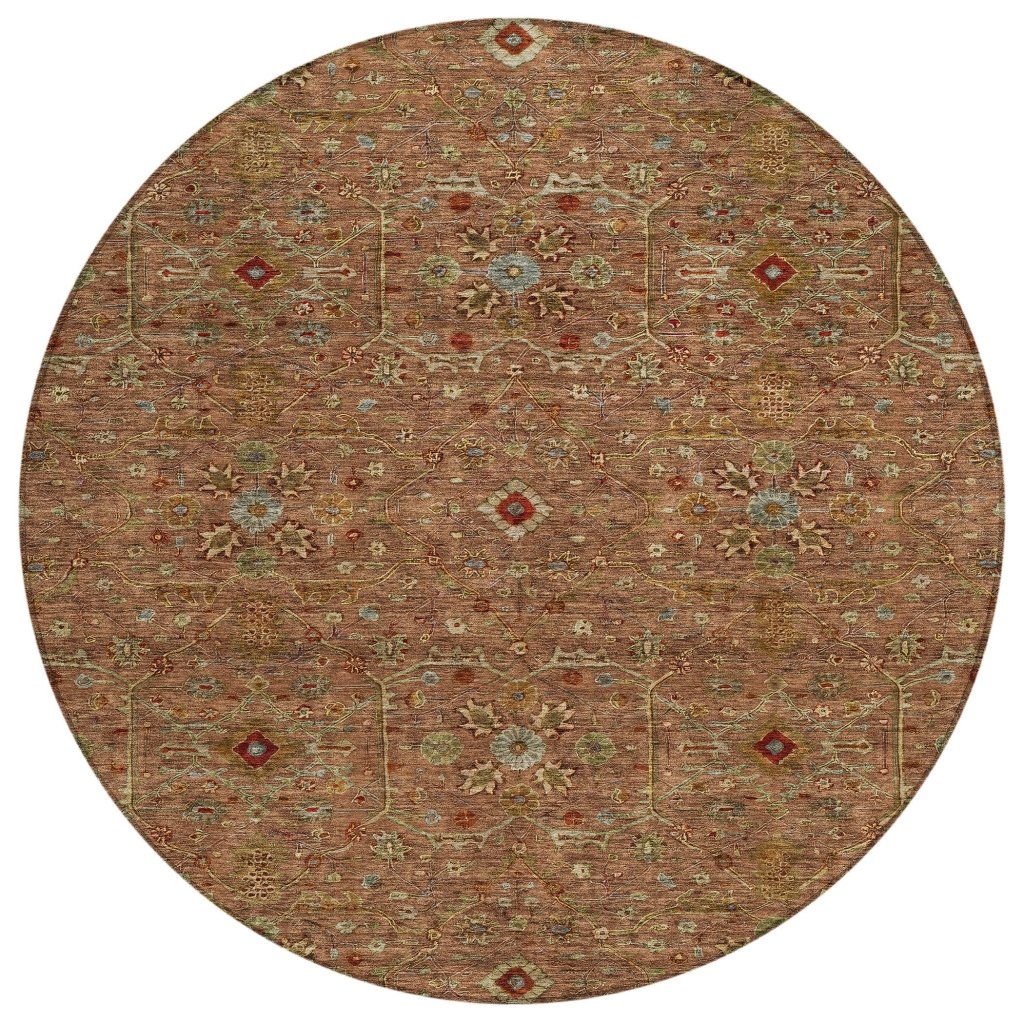 LOOMLAN Rugs Zara Orange Washable Indoor-Outdoor Rug