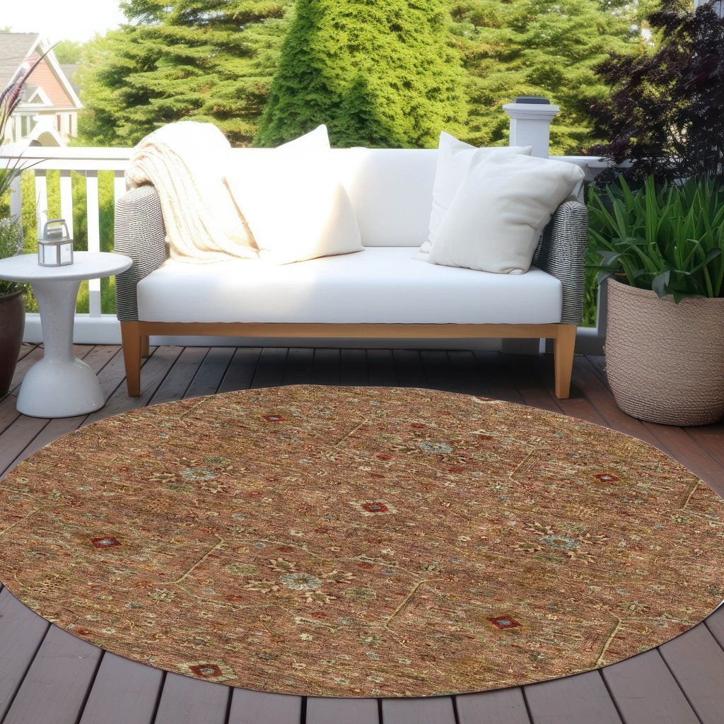 LOOMLAN Rugs Zara Orange Washable Indoor-Outdoor Rug