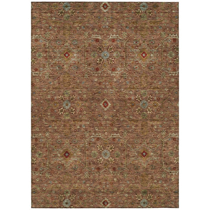 LOOMLAN Rugs Zara Orange Washable Indoor-Outdoor Rug