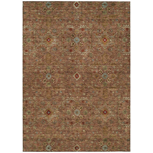 LOOMLAN Rugs Zara Orange Washable Indoor-Outdoor Rug