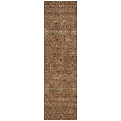 LOOMLAN Rugs Zara Orange Washable Indoor-Outdoor Rug