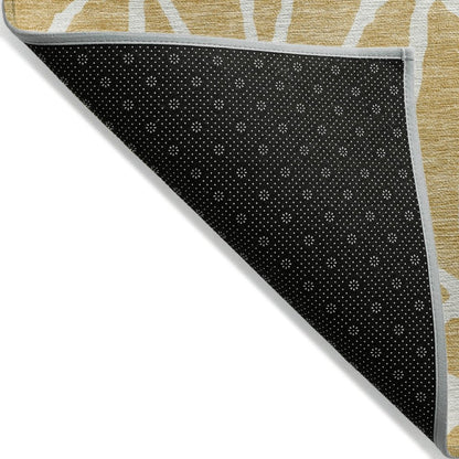 LOOMLAN Rugs Zarelia Gold Washable Indoor-Outdoor Rug