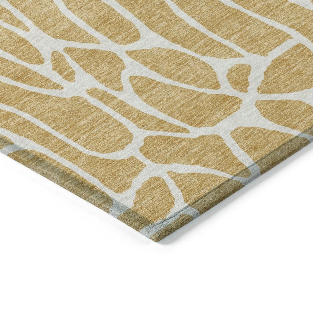 LOOMLAN Rugs Zarelia Gold Washable Indoor-Outdoor Rug