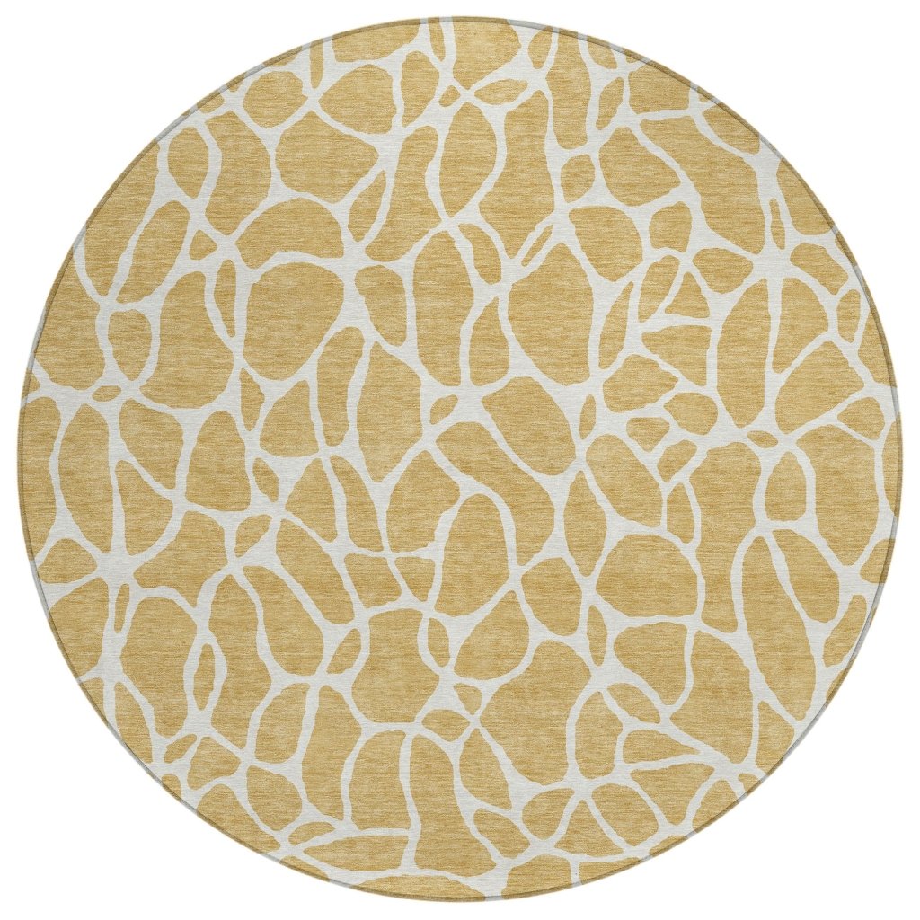 LOOMLAN Rugs Zarelia Gold Washable Indoor-Outdoor Rug