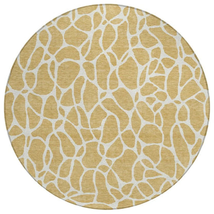 LOOMLAN Rugs Zarelia Gold Washable Indoor-Outdoor Rug