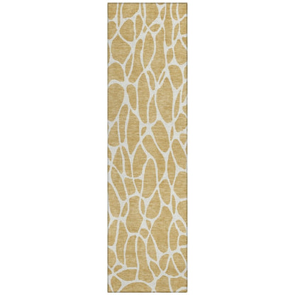 LOOMLAN Rugs Zarelia Gold Washable Indoor-Outdoor Rug