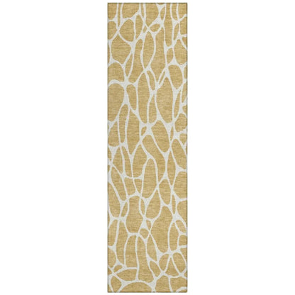 LOOMLAN Rugs Zarelia Gold Washable Indoor-Outdoor Rug