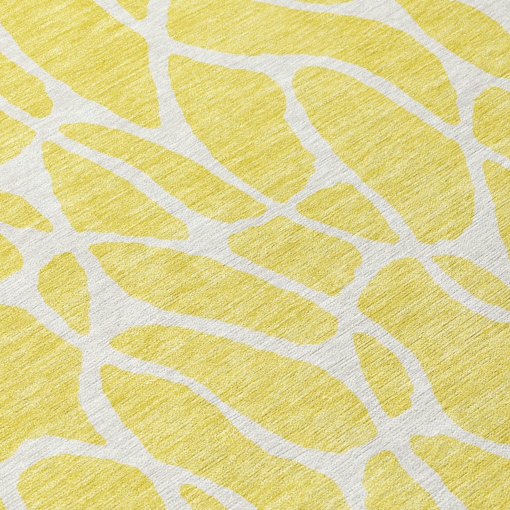 Zarelia Yellow Washable Indoor - Outdoor Rug - LOOMLAN - LOOMLAN Rugs - Outdoor Rugs