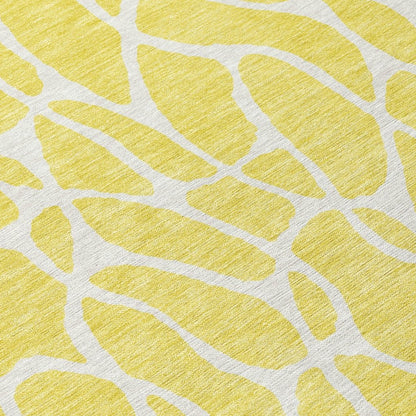 Zarelia Yellow Washable Indoor - Outdoor Rug - LOOMLAN - LOOMLAN Rugs - Outdoor Rugs