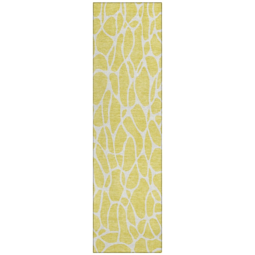 Zarelia Yellow Washable Indoor - Outdoor Rug - LOOMLAN - LOOMLAN Rugs - Outdoor Rugs