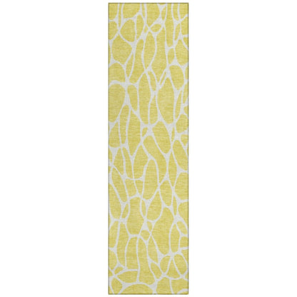 Zarelia Yellow Washable Indoor - Outdoor Rug - LOOMLAN - LOOMLAN Rugs - Outdoor Rugs