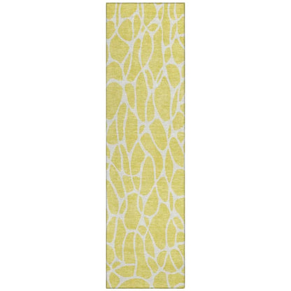 Zarelia Yellow Washable Indoor-Outdoor Rug