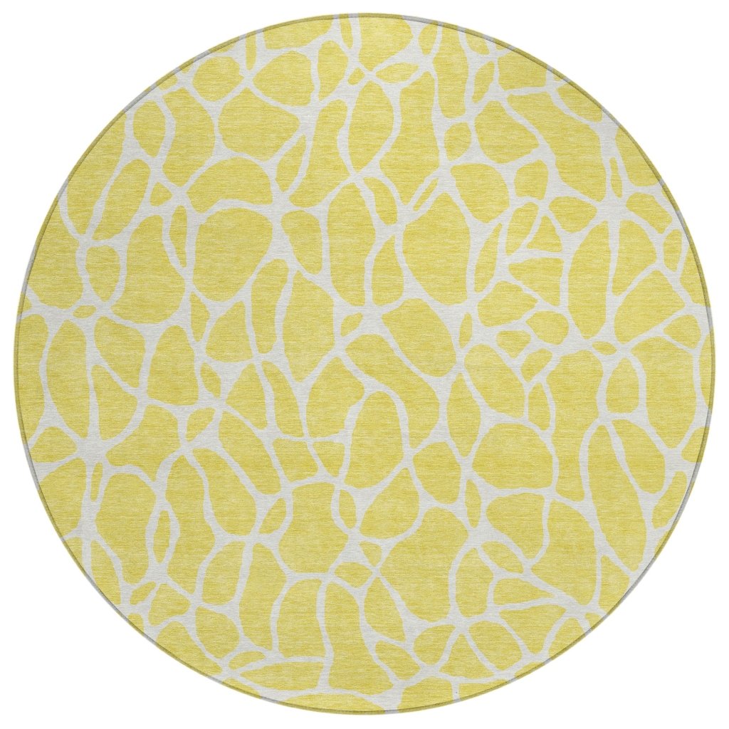 Zarelia Yellow Washable Indoor - Outdoor Rug - LOOMLAN - LOOMLAN Rugs - Outdoor Rugs