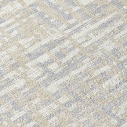 LOOMLAN Rugs Zarifa Beige Washable Indoor-Outdoor Rug
