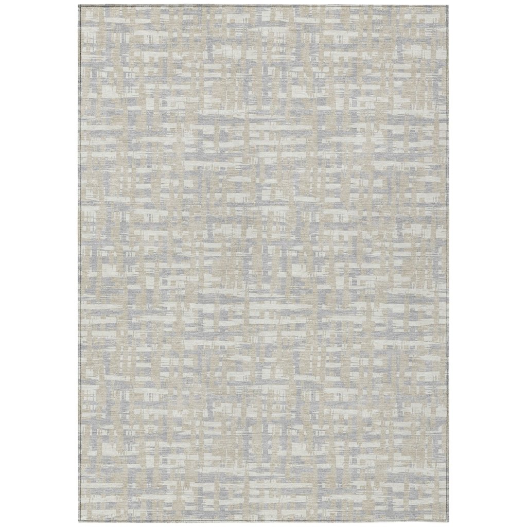 LOOMLAN Rugs Zarifa Beige Washable Indoor-Outdoor Rug