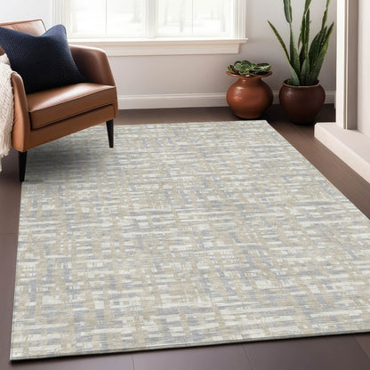 LOOMLAN Rugs Zarifa Beige Washable Indoor-Outdoor Rug