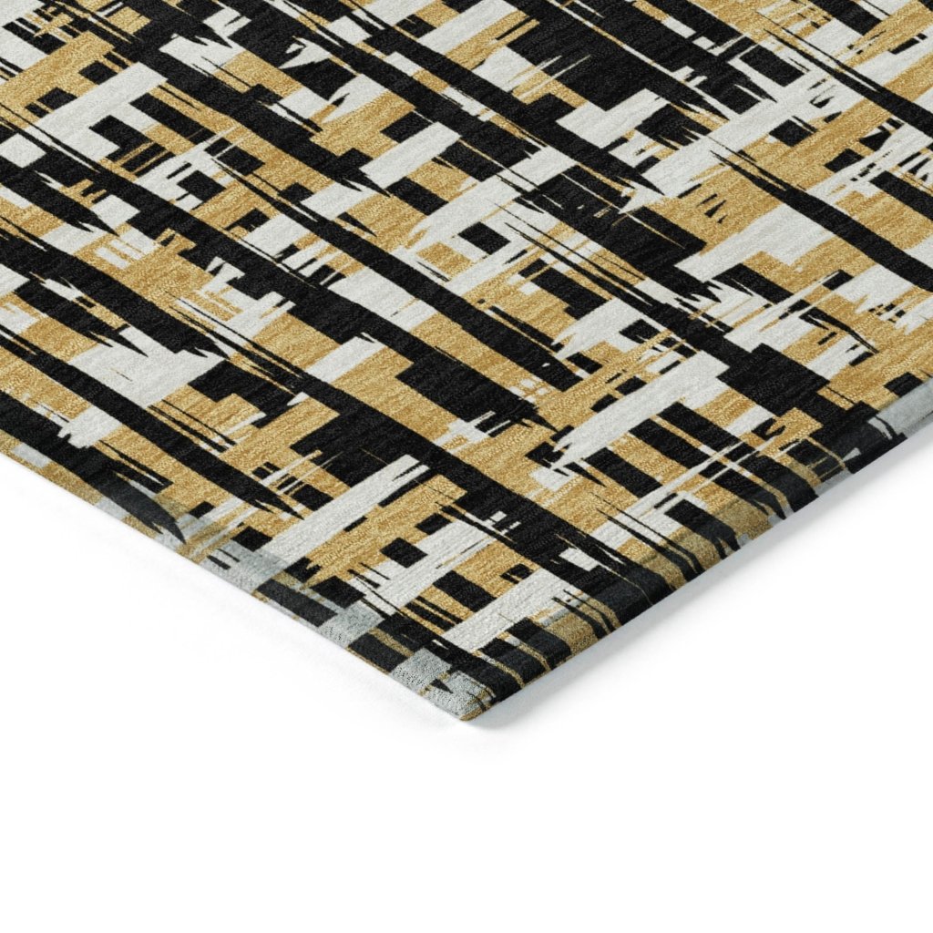 LOOMLAN Rugs Zarifa Black Washable Indoor-Outdoor Rug