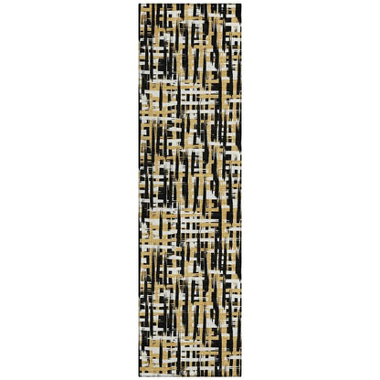 LOOMLAN Rugs Zarifa Black Washable Indoor-Outdoor Rug