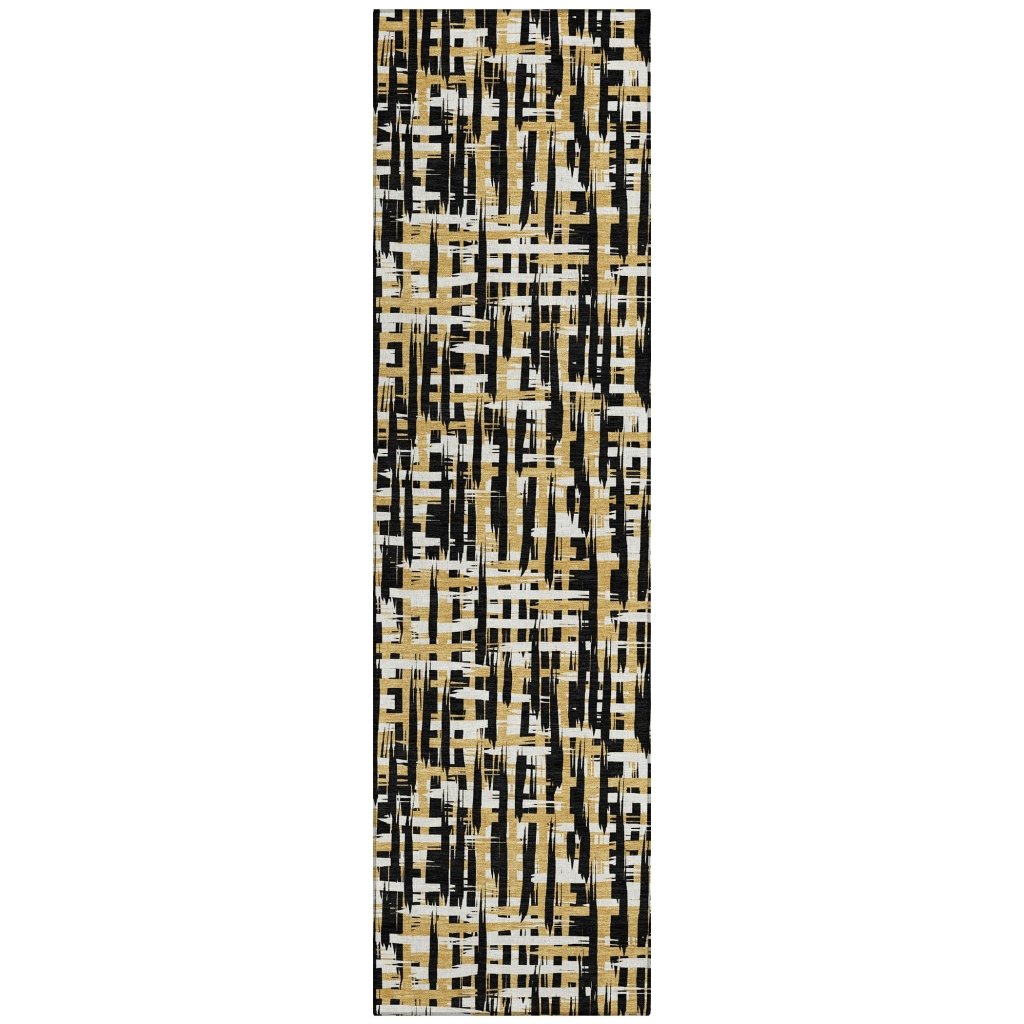 LOOMLAN Rugs Zarifa Black Washable Indoor-Outdoor Rug