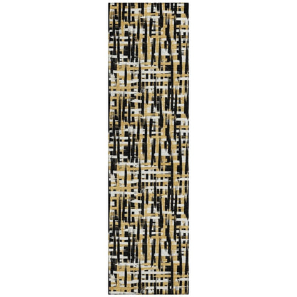 LOOMLAN Rugs Zarifa Black Washable Indoor-Outdoor Rug