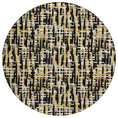 LOOMLAN Rugs Zarifa Black Washable Indoor-Outdoor Rug