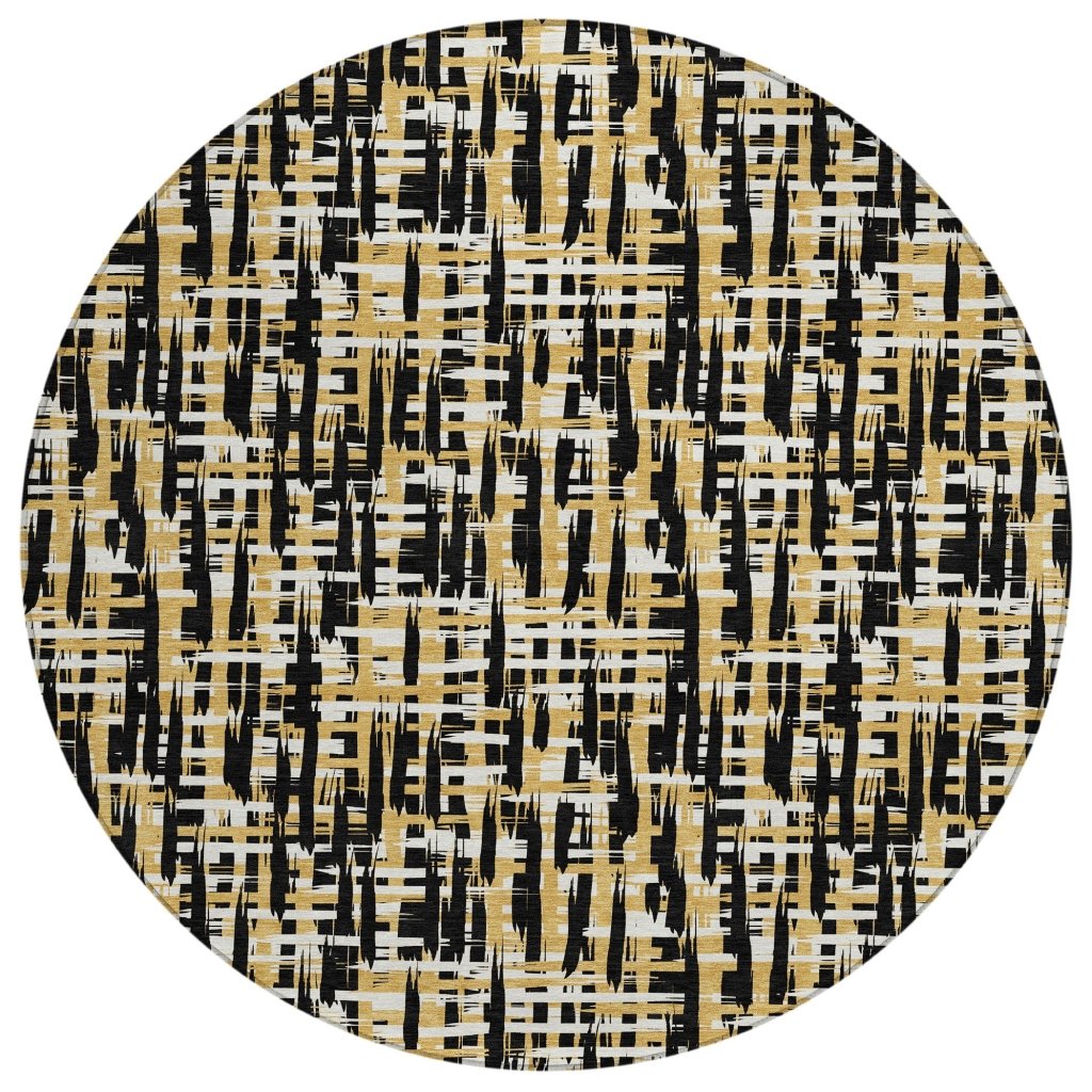 LOOMLAN Rugs Zarifa Black Washable Indoor-Outdoor Rug