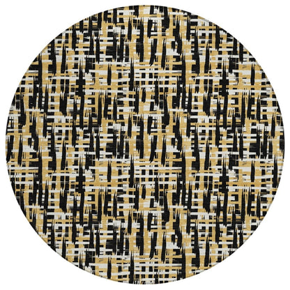 LOOMLAN Rugs Zarifa Black Washable Indoor-Outdoor Rug