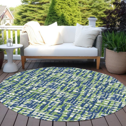 LOOMLAN Rugs Zarifa Blue Washable Indoor-Outdoor Rug