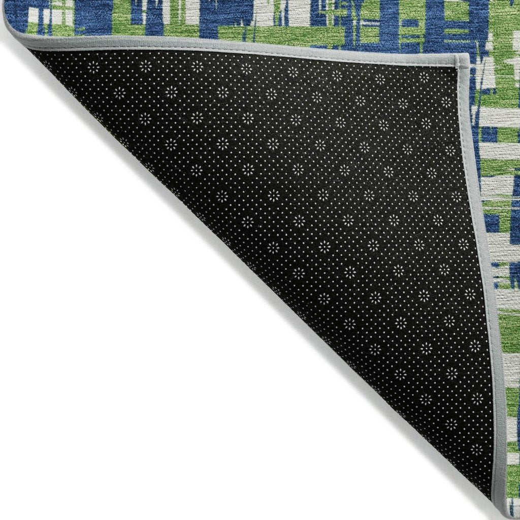 LOOMLAN Rugs Zarifa Blue Washable Indoor-Outdoor Rug