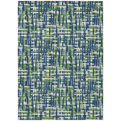 LOOMLAN Rugs Zarifa Blue Washable Indoor-Outdoor Rug