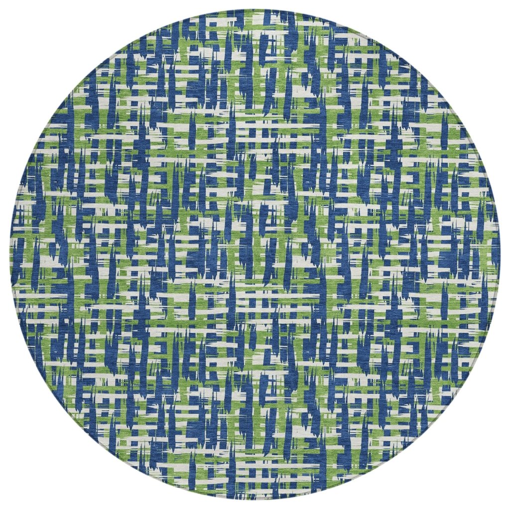 LOOMLAN Rugs Zarifa Blue Washable Indoor-Outdoor Rug