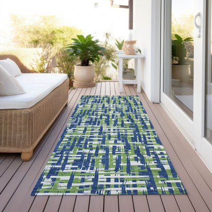 LOOMLAN Rugs Zarifa Blue Washable Indoor-Outdoor Rug