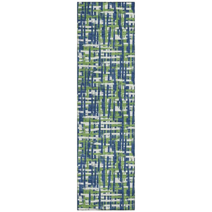 LOOMLAN Rugs Zarifa Blue Washable Indoor-Outdoor Rug