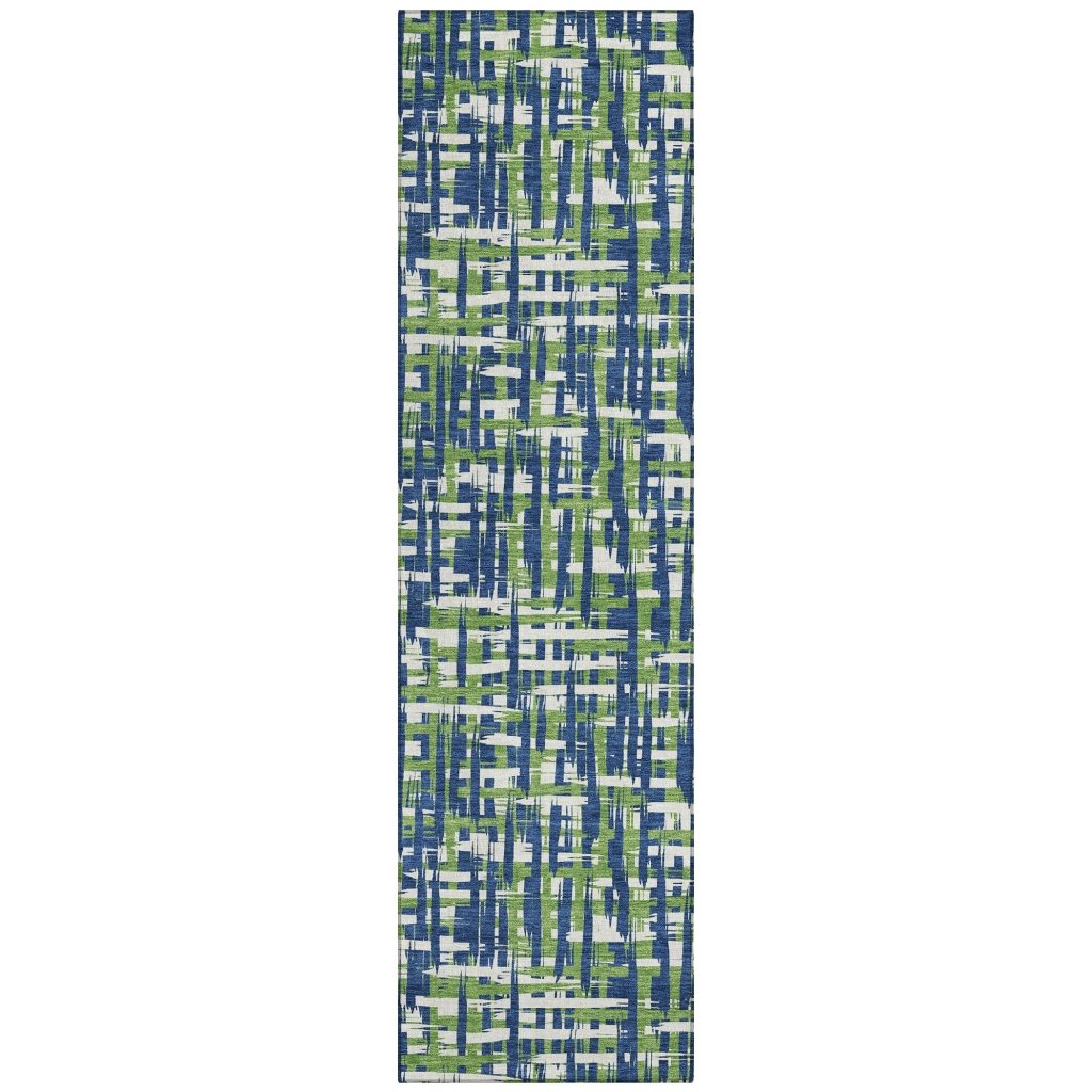 LOOMLAN Rugs Zarifa Blue Washable Indoor-Outdoor Rug