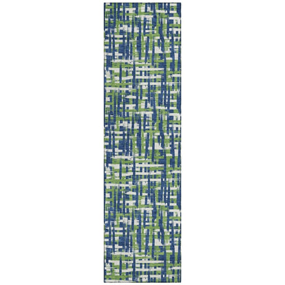 LOOMLAN Rugs Zarifa Blue Washable Indoor-Outdoor Rug