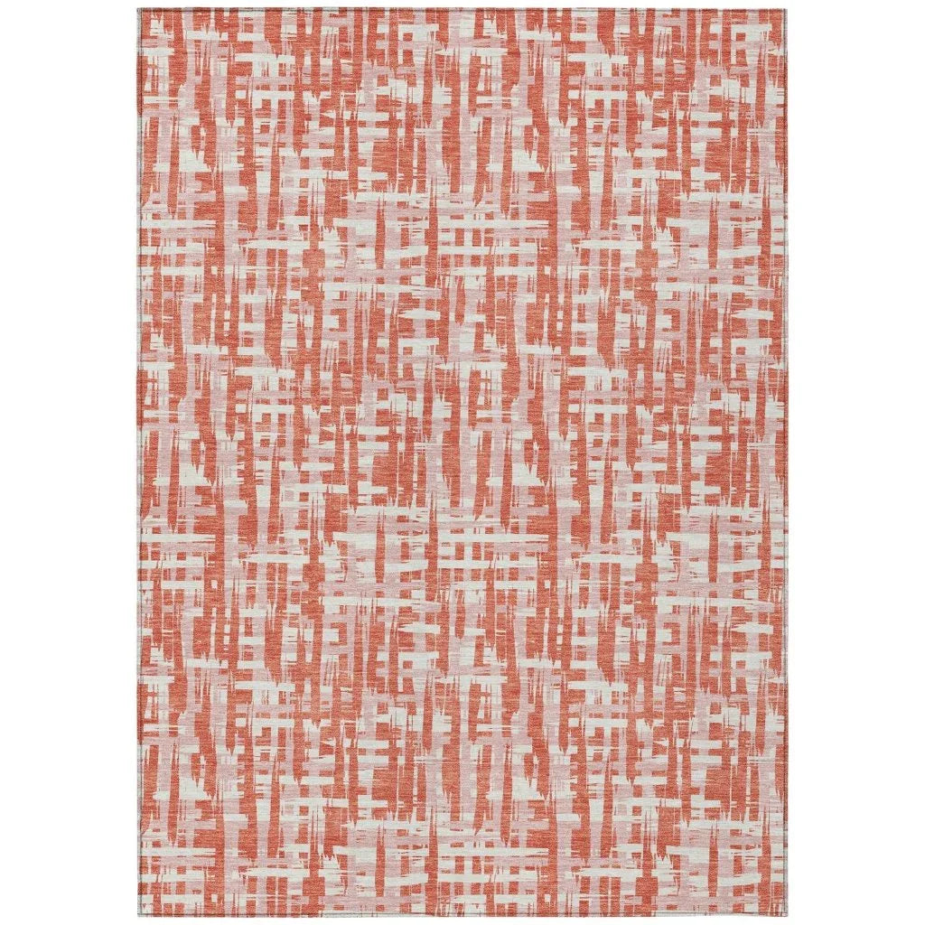 LOOMLAN Rugs Zarifa Coral Washable Indoor-Outdoor Rug