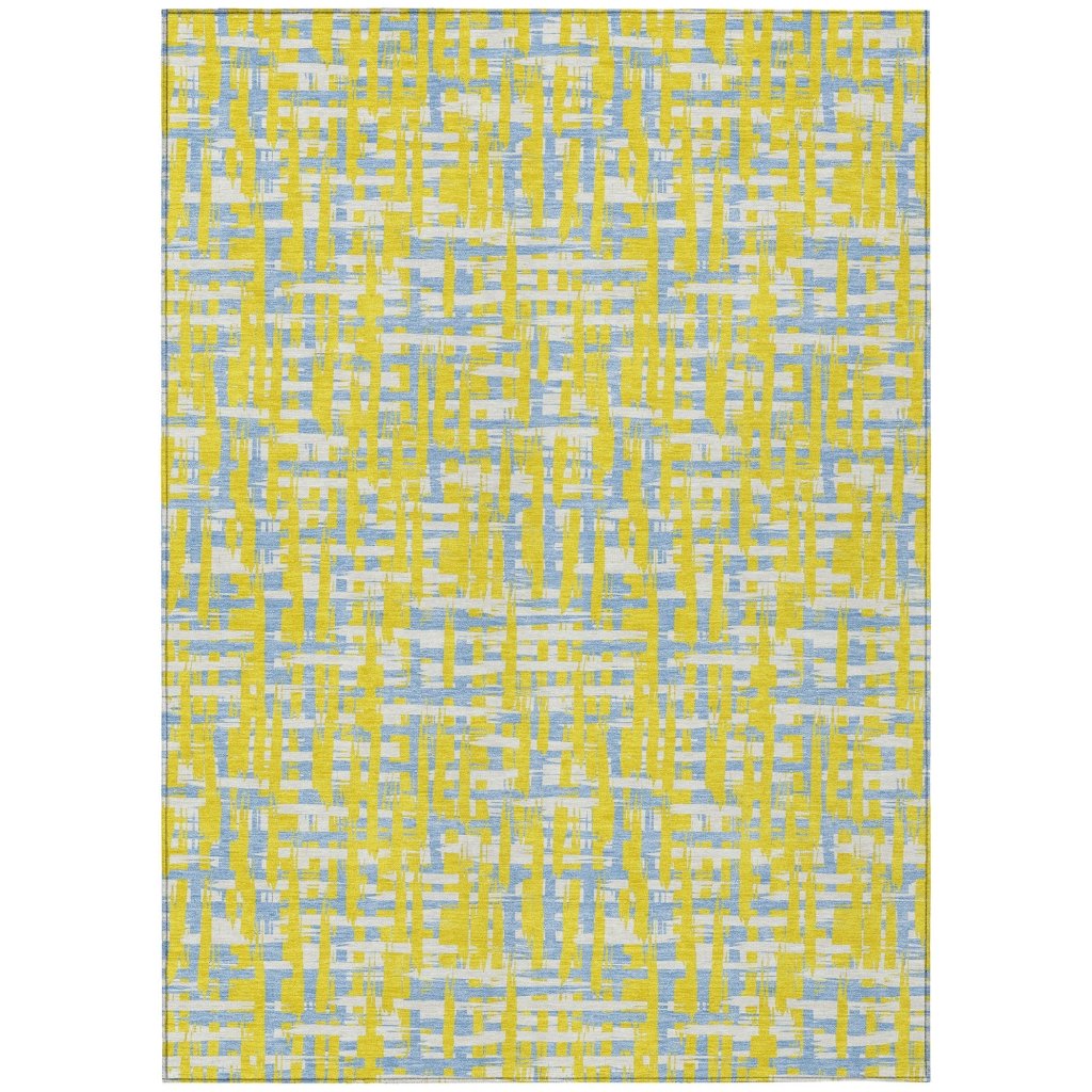 LOOMLAN Rugs Zarifa Gold Washable Indoor-Outdoor Rug