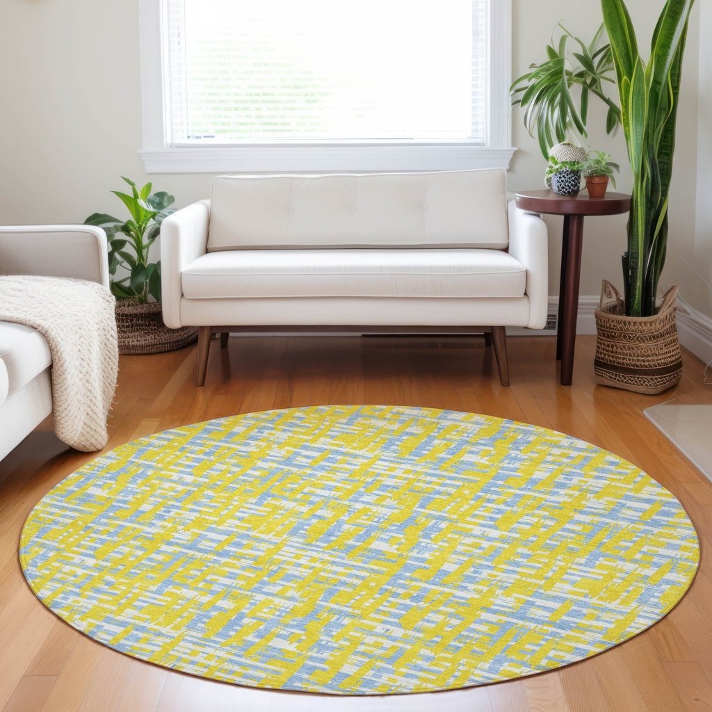 LOOMLAN Rugs Zarifa Gold Washable Indoor-Outdoor Rug