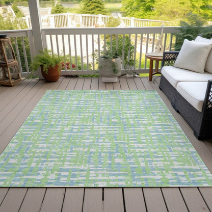 LOOMLAN Rugs Zarifa Green Washable Indoor-Outdoor Rug