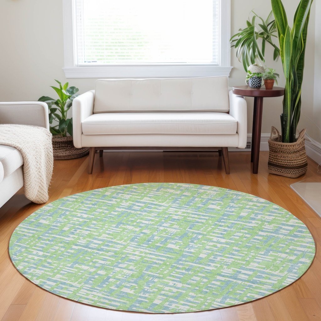 LOOMLAN Rugs Zarifa Green Washable Indoor-Outdoor Rug
