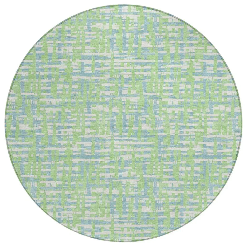 LOOMLAN Rugs Zarifa Green Washable Indoor-Outdoor Rug