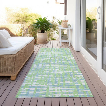 LOOMLAN Rugs Zarifa Green Washable Indoor-Outdoor Rug