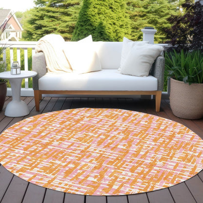 LOOMLAN Rugs Zarifa Orange Washable Indoor-Outdoor Rug