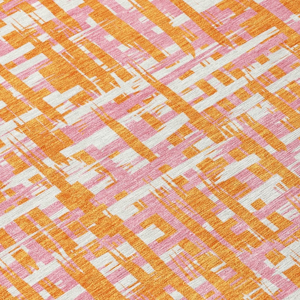 LOOMLAN Rugs Zarifa Orange Washable Indoor-Outdoor Rug