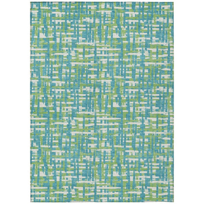 Zarifa Teal Washable Indoor - Outdoor Rug - LOOMLAN - LOOMLAN Rugs - Outdoor Rugs